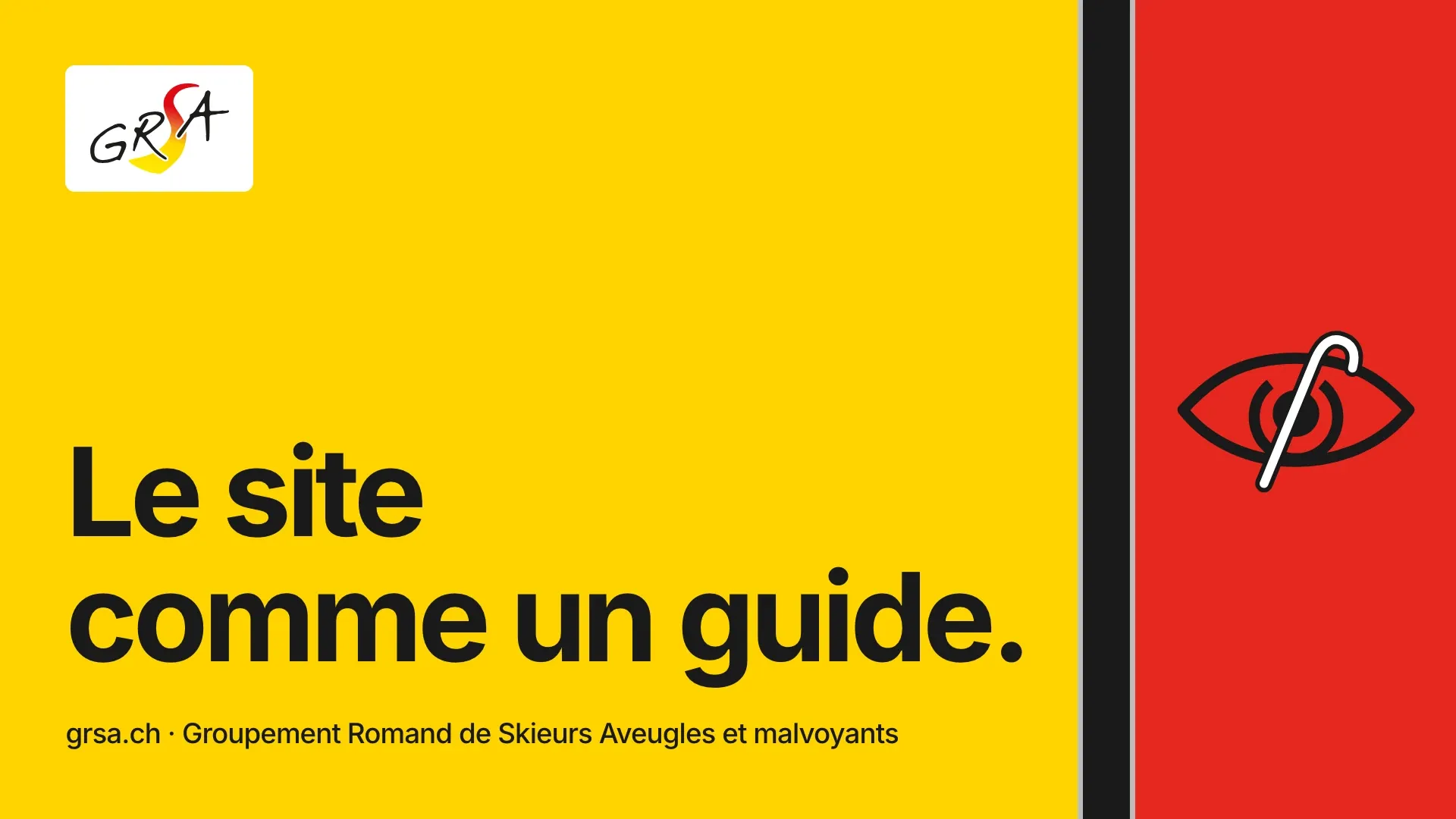 Le site comme un guide : le logo du GRSA sur les couleurs des deux vestes