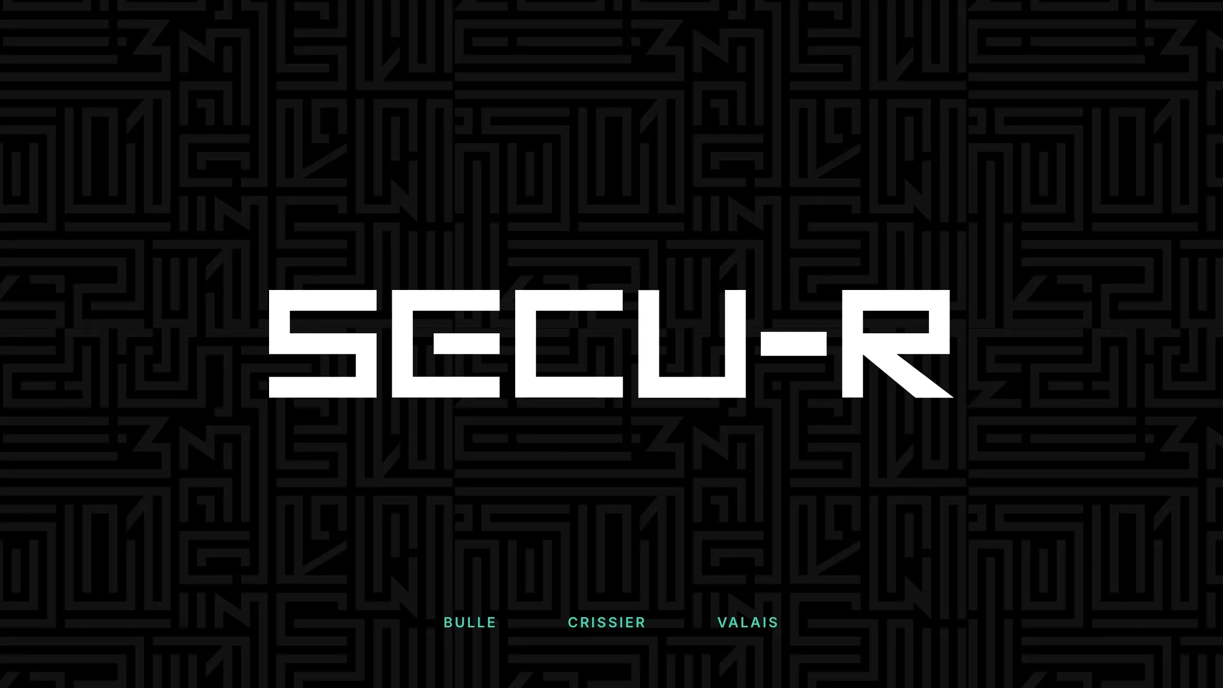 Le logotype SECU-R sur noir