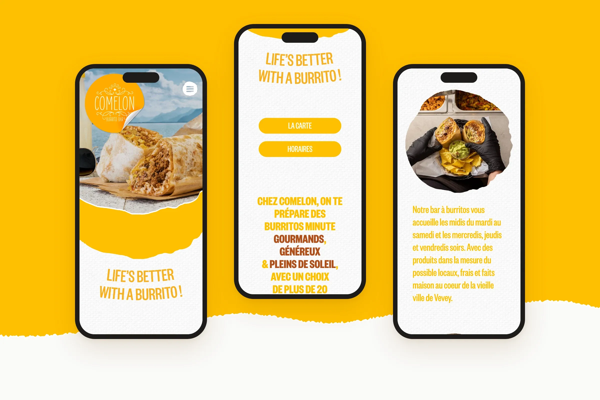 L'accueil sur smartphone, du slogan aux horaires