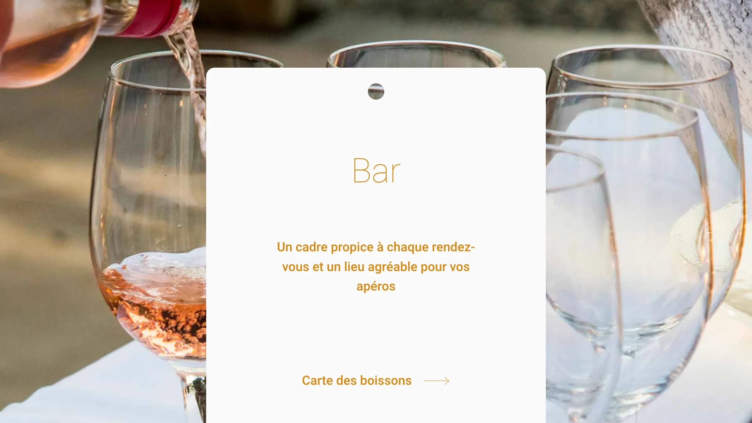 La carte « Bar » : un cadre propice à chaque rendez-vous