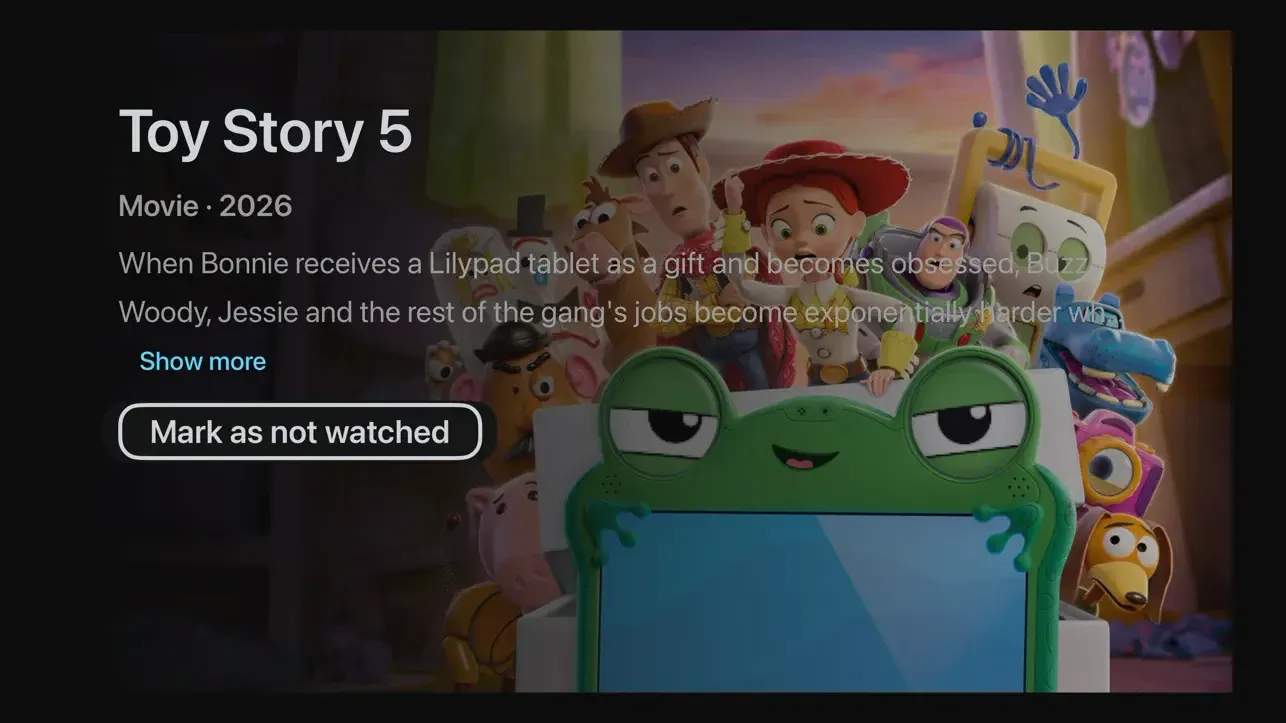 La fiche d'un film sur Apple TV