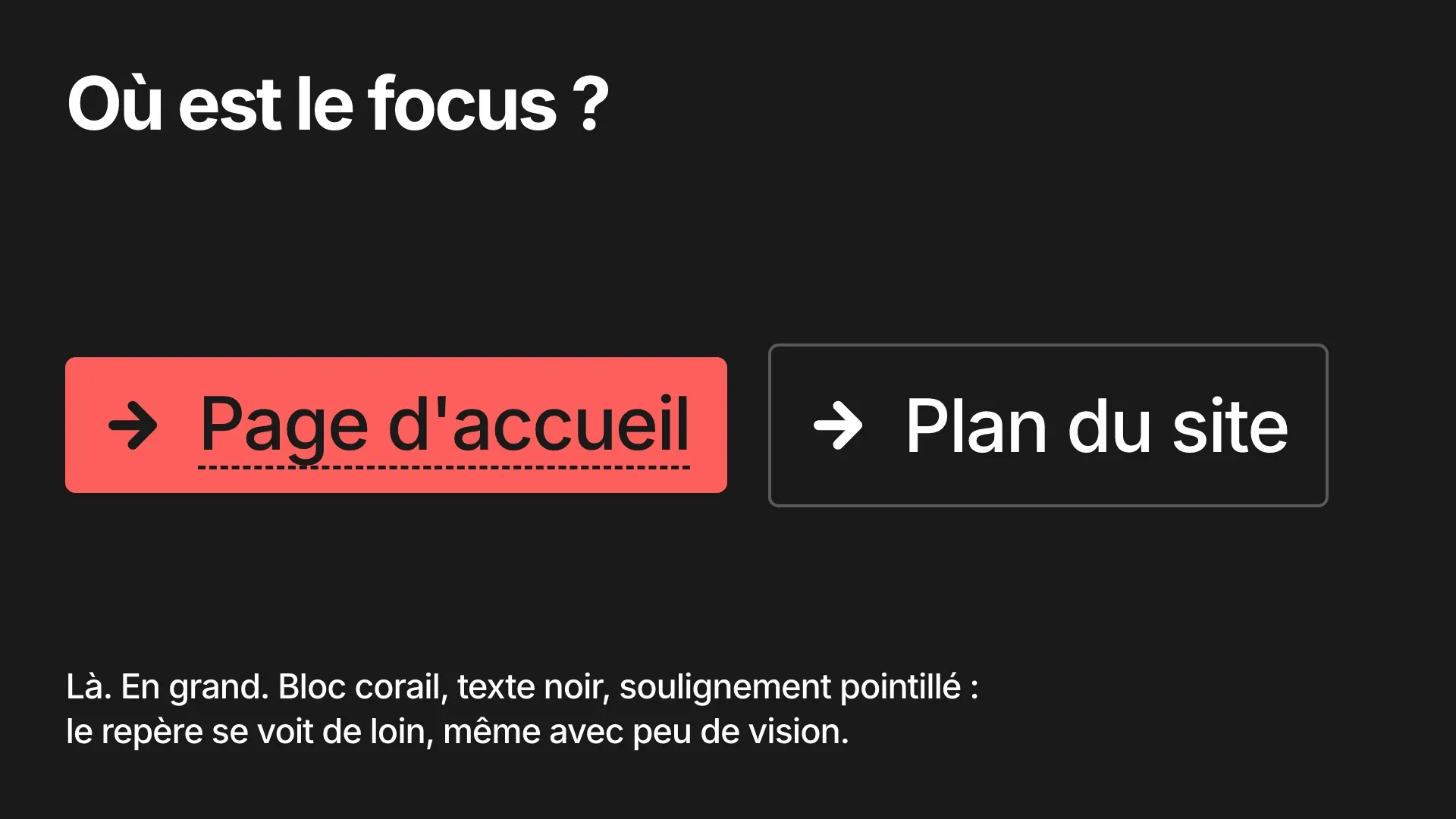 Le focus, en corail