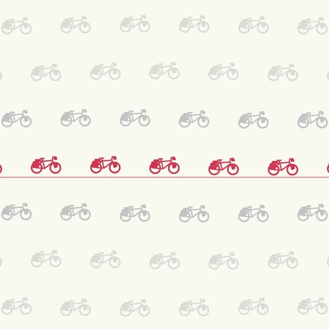 La frise de mini-vélos