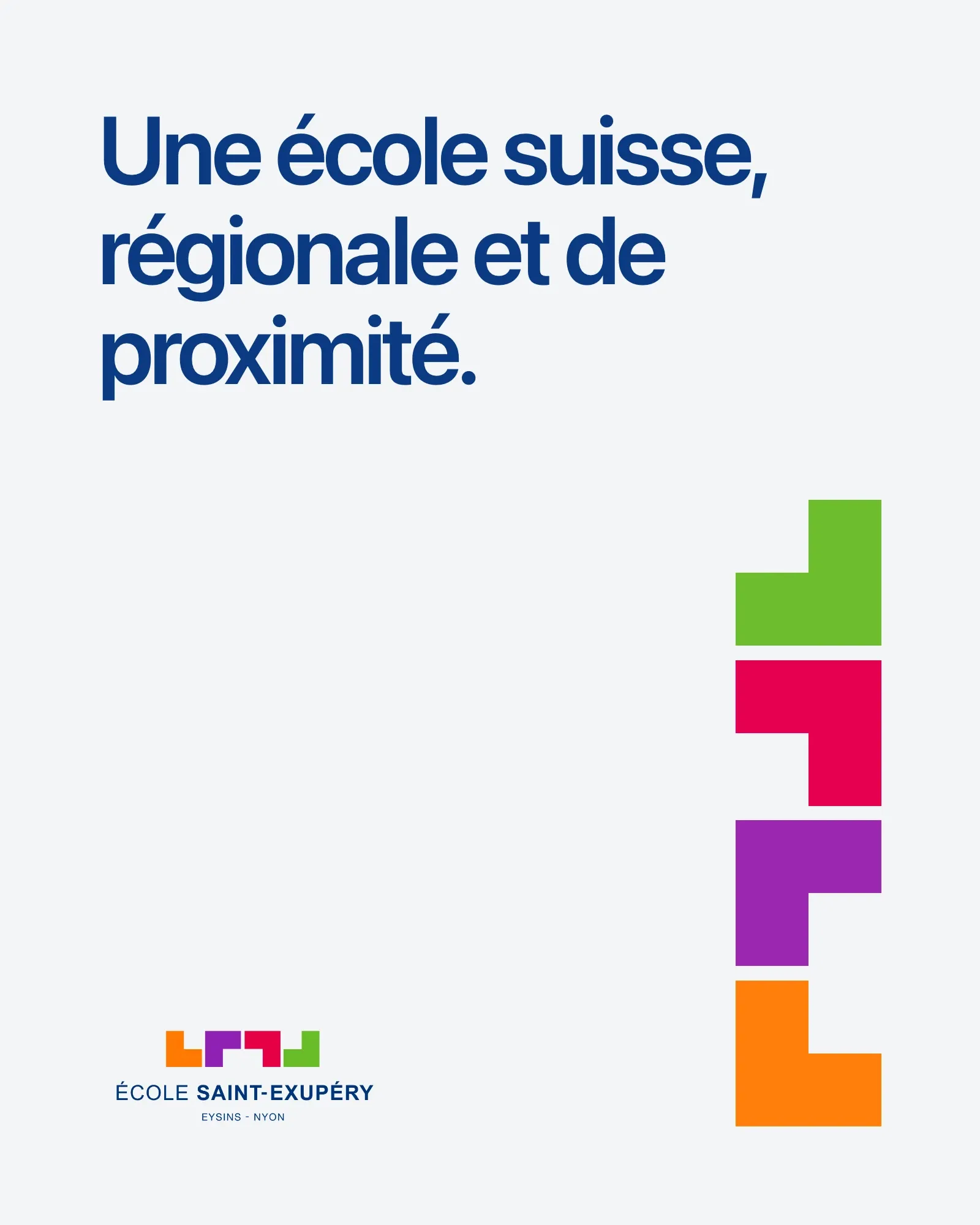 « Une école suisse, régionale et de proximité »