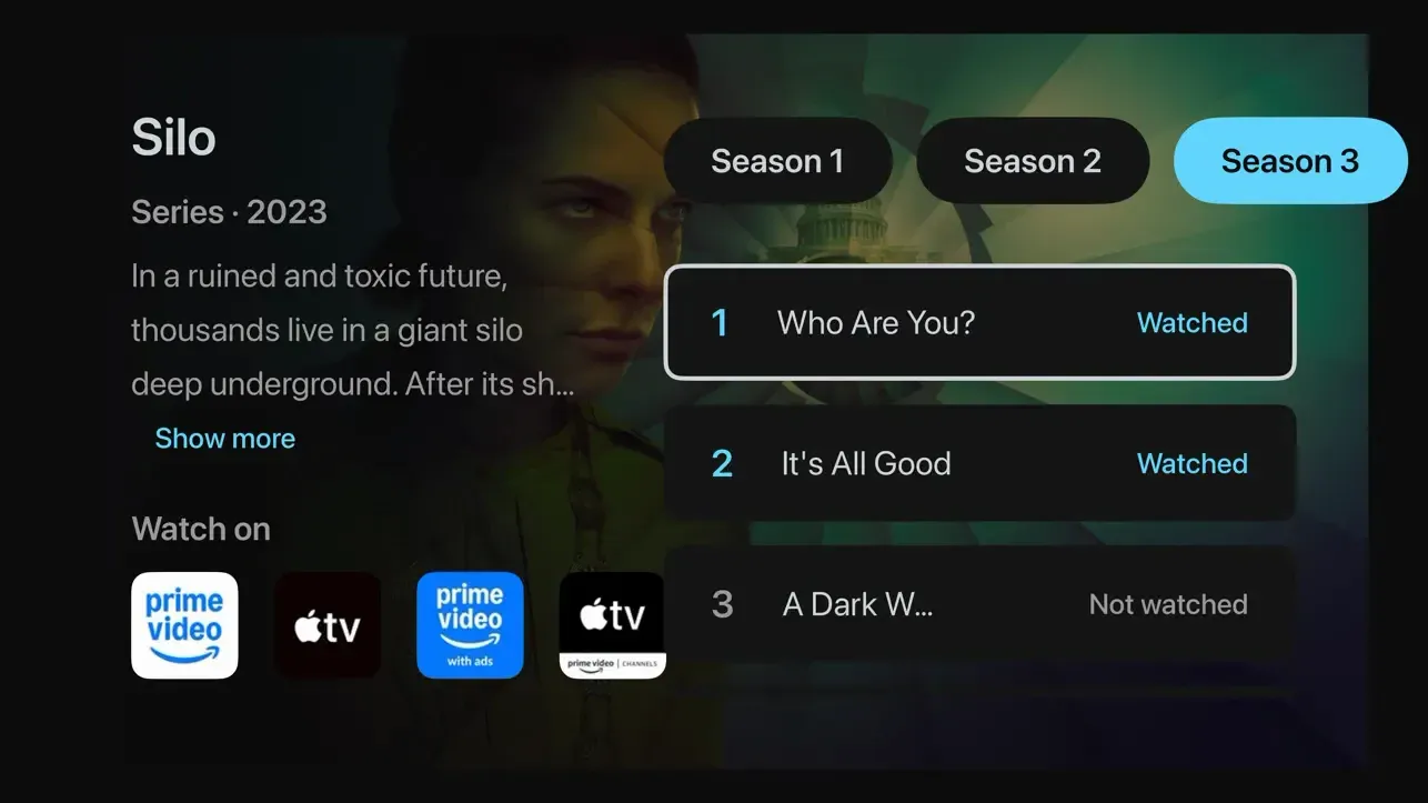 Le suivi d'une série sur Apple TV