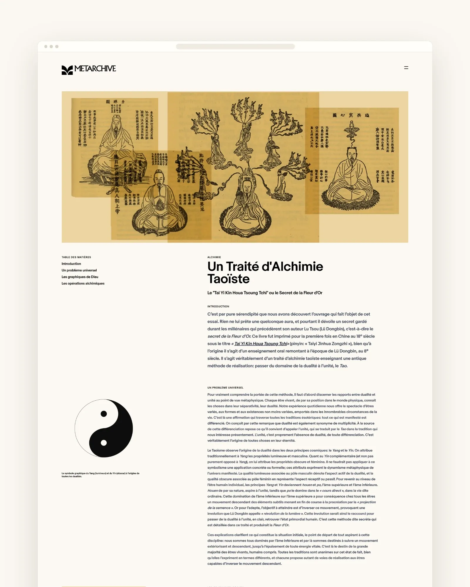 Un traité d’alchimie taoïste : planches, table des matières, texte et figure