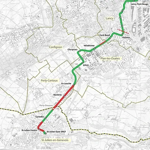 Tracé d'une ligne de transport public