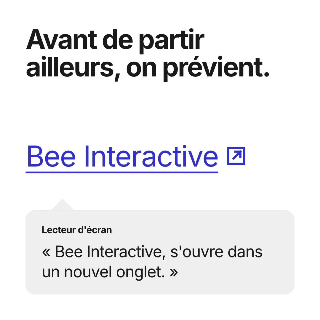 Un lien externe annoncé