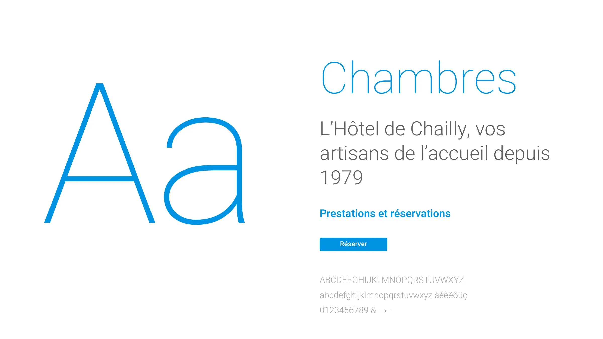 La typographie du site