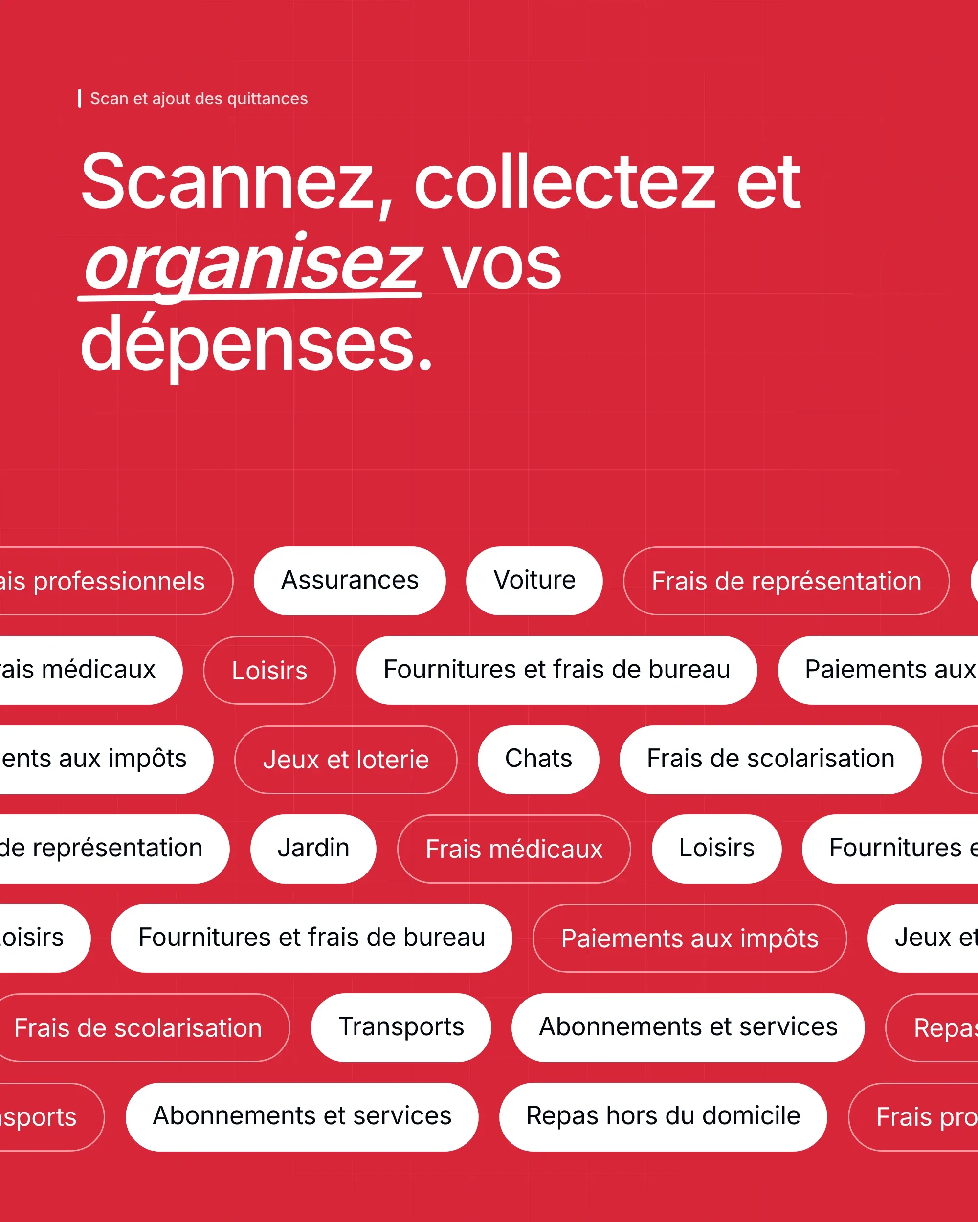 « Scannez, collectez et organisez vos dépenses »