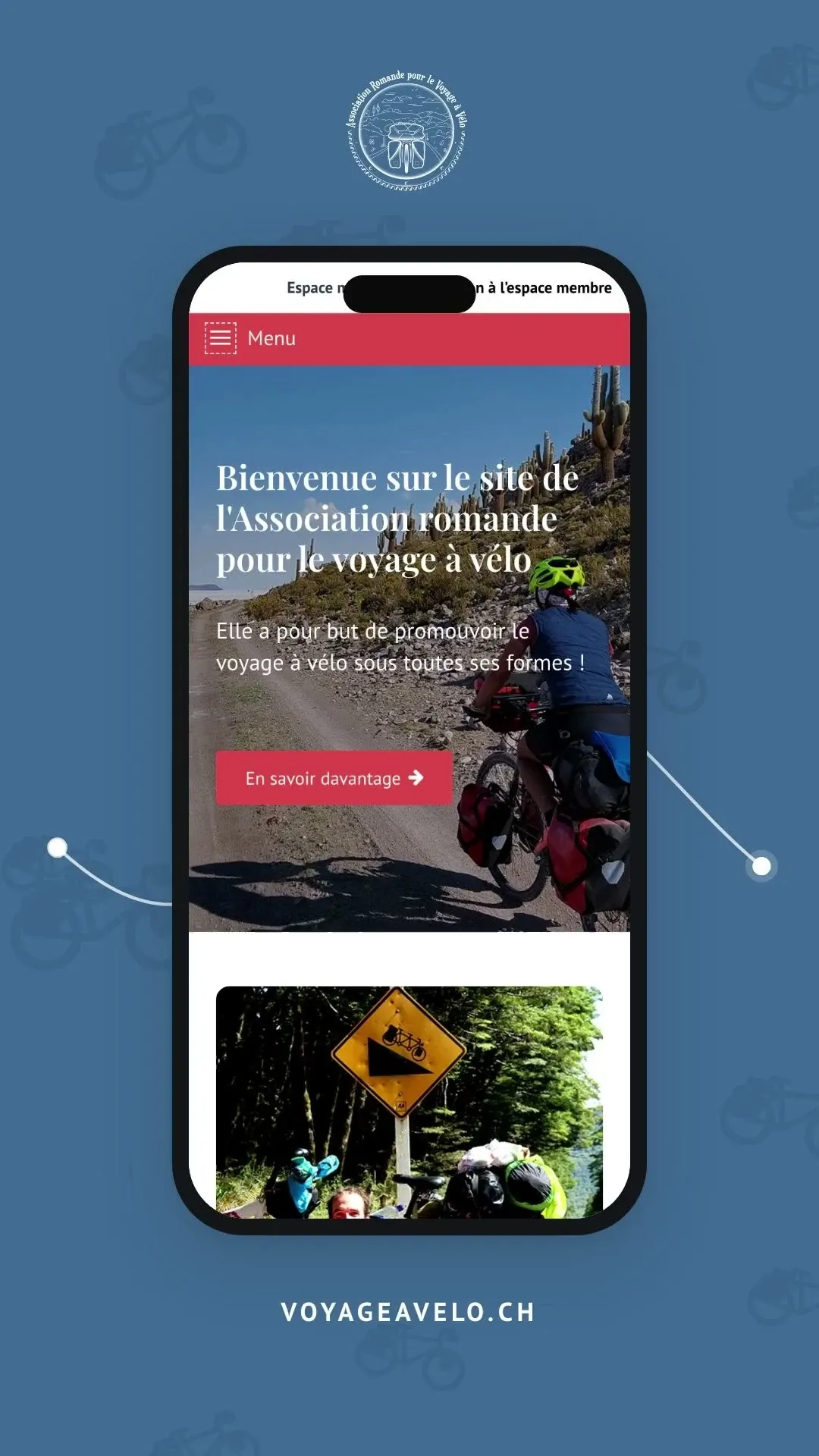 Défilement du site sur mobile