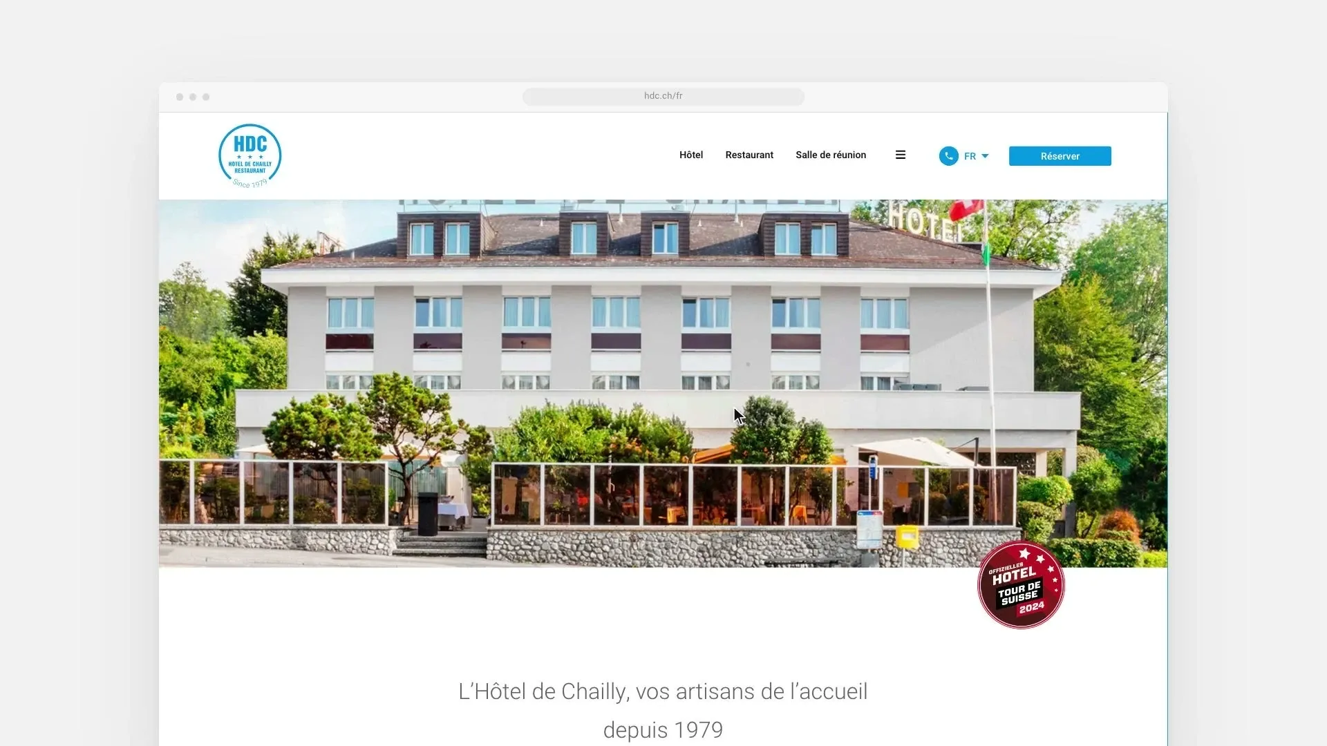 Le menu s'ouvre sur toutes les rubriques du site