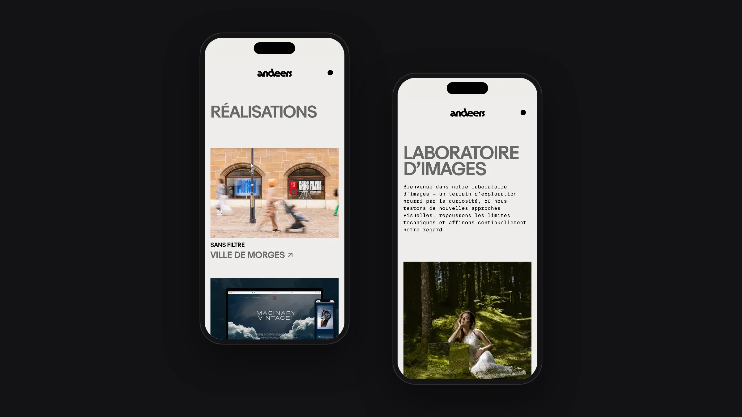 Les réalisations et le laboratoire sur smartphone