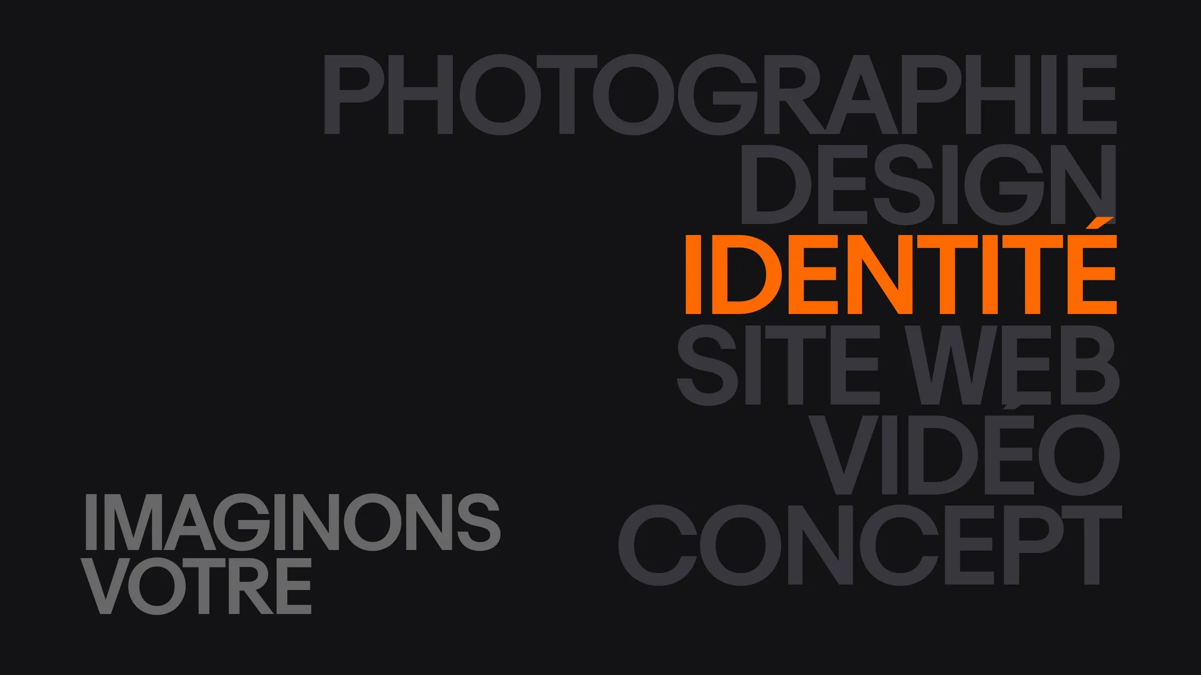 Imaginons votre photographie, design, identité, site web, vidéo, concept