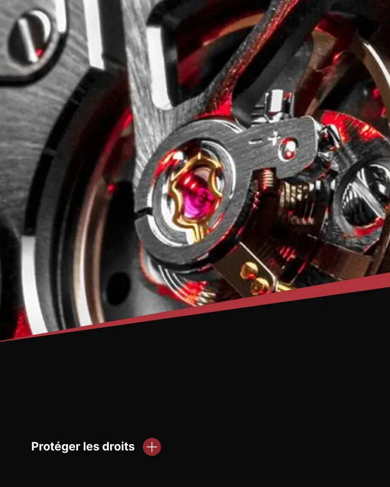 Un mouvement de montre en détail