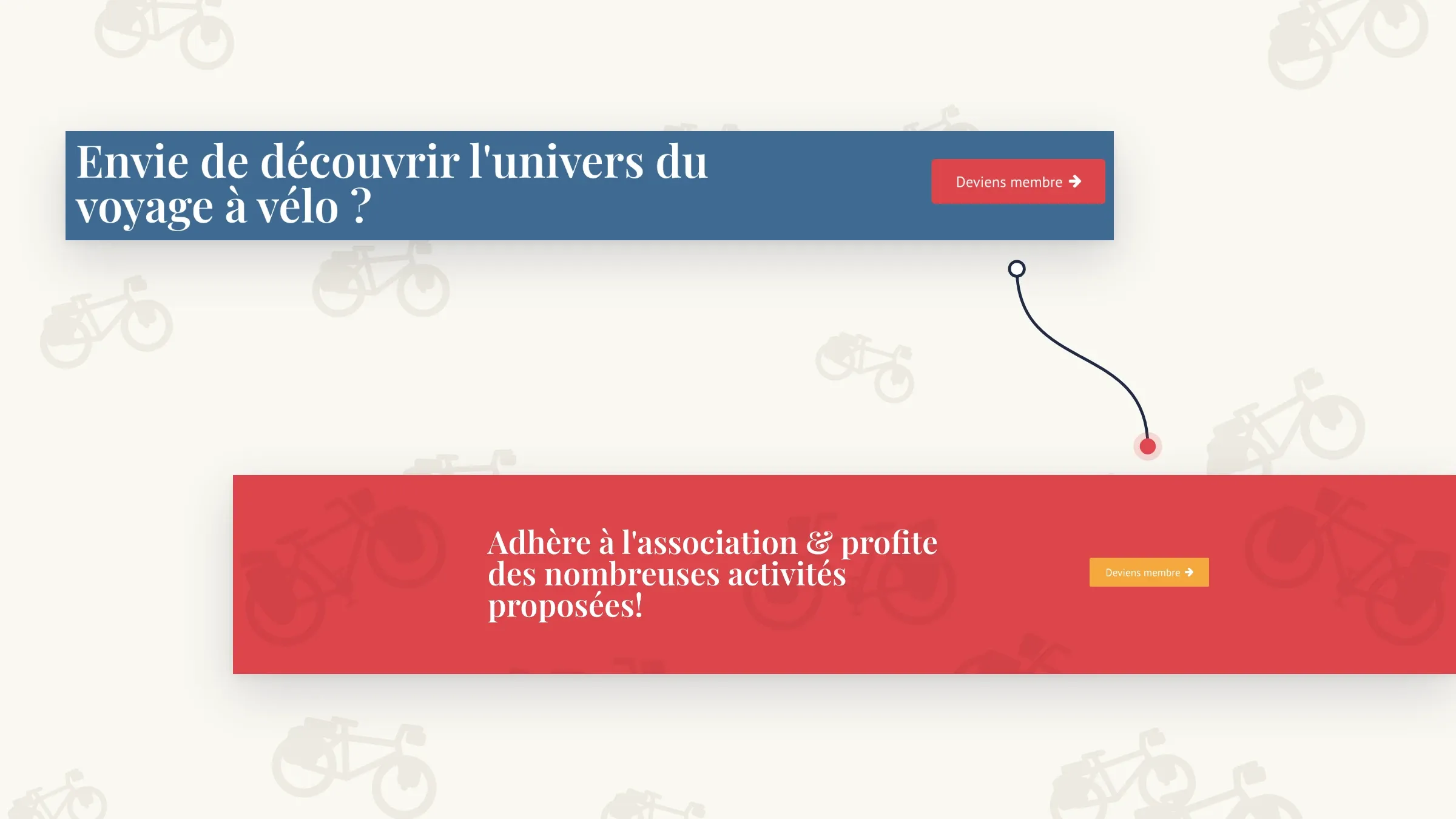 Les bandeaux d'appel à l'adhésion