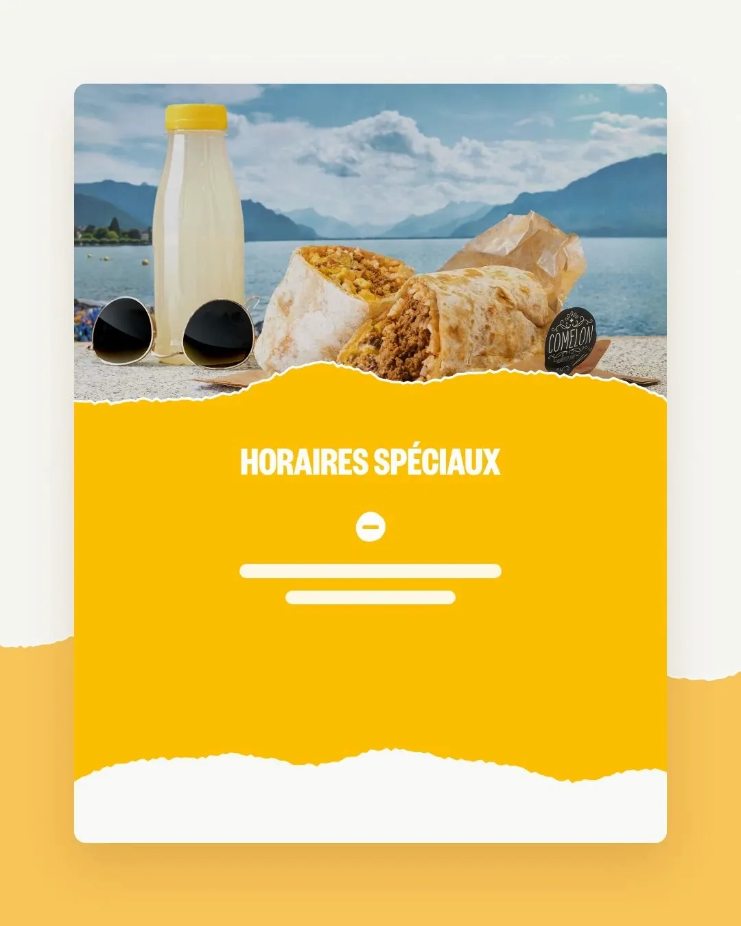 L’annonce des horaires spéciaux se déplie