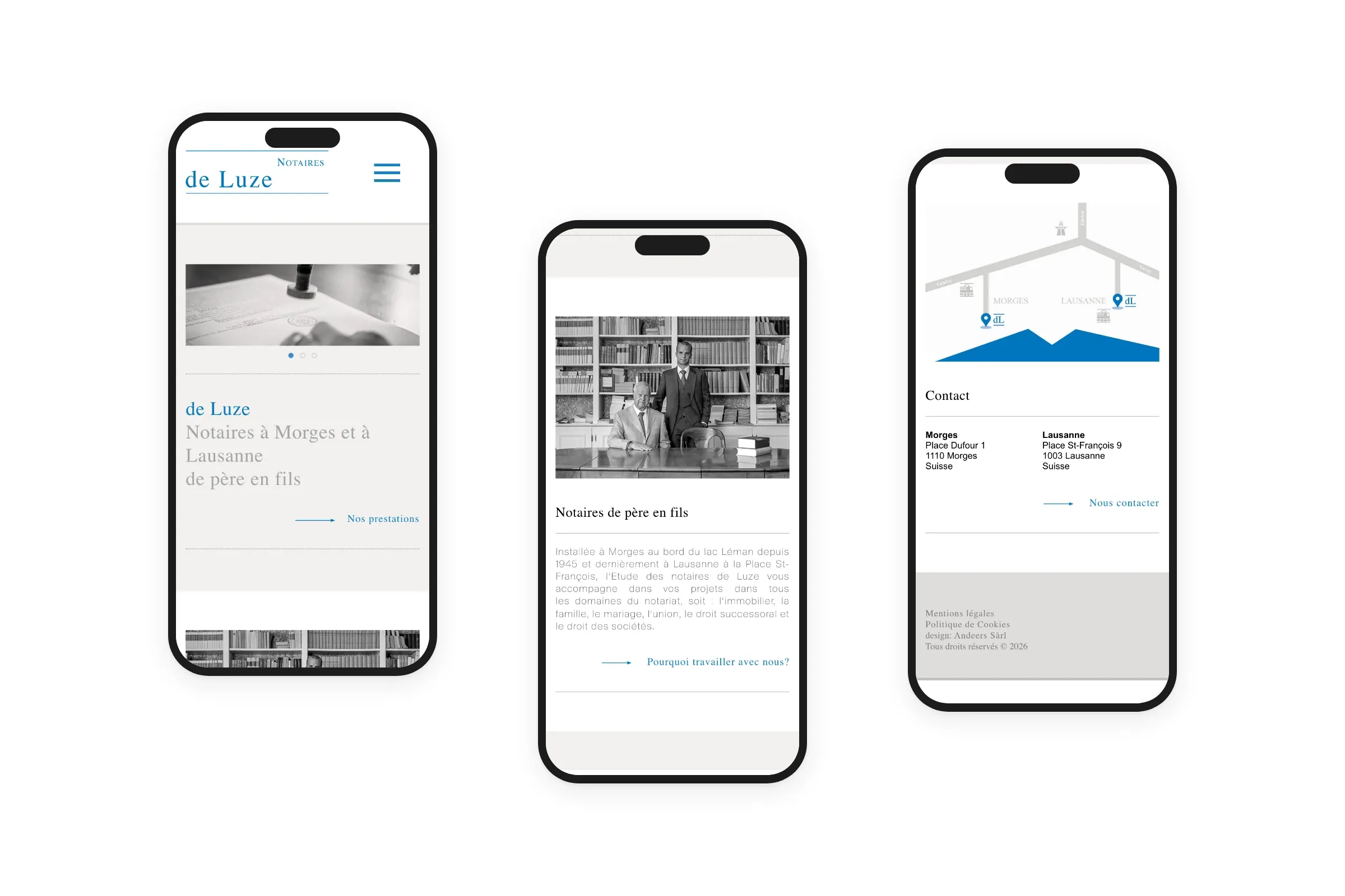 Le site sur mobile