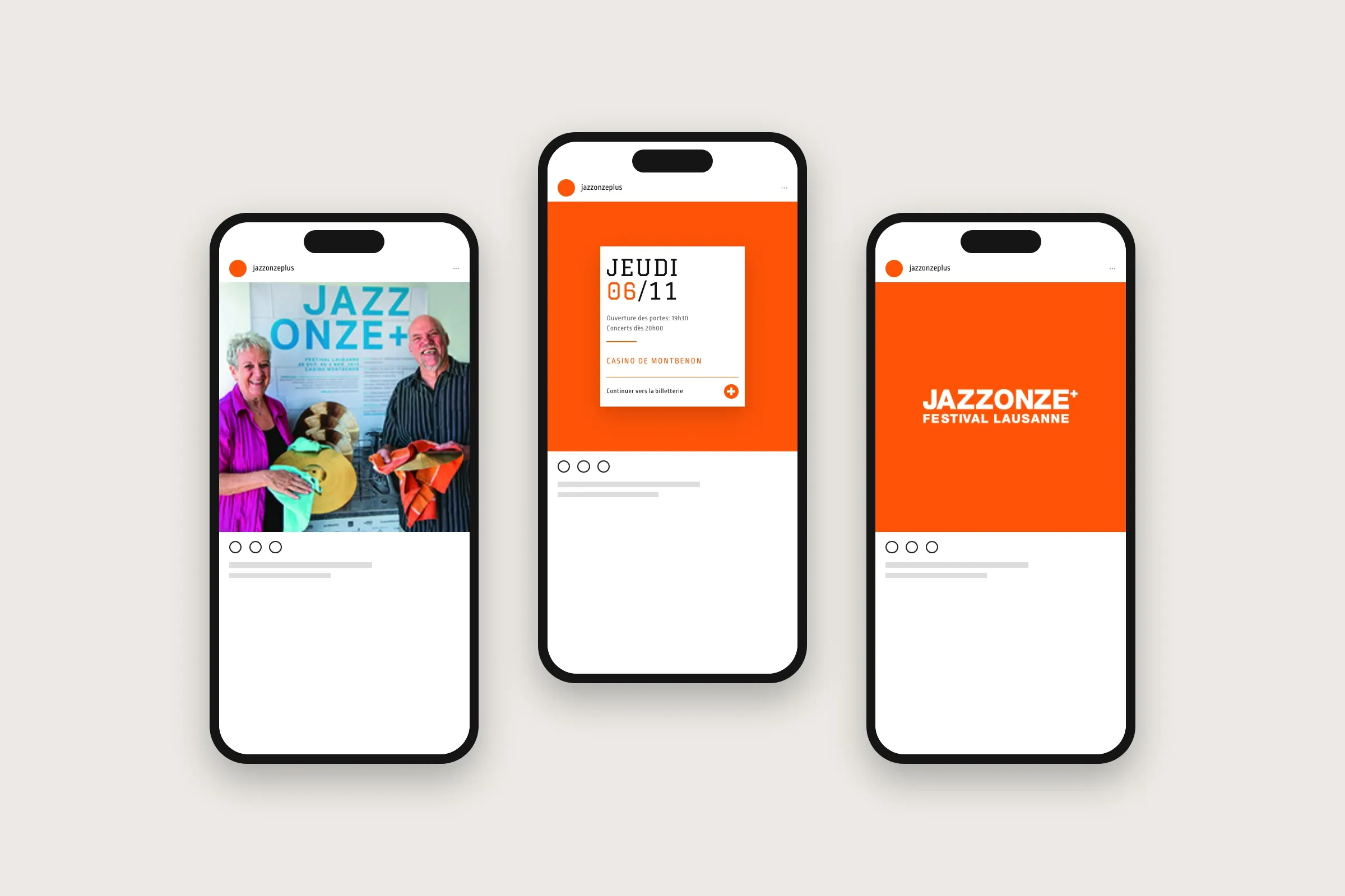 Les publications du festival sur les réseaux sociaux