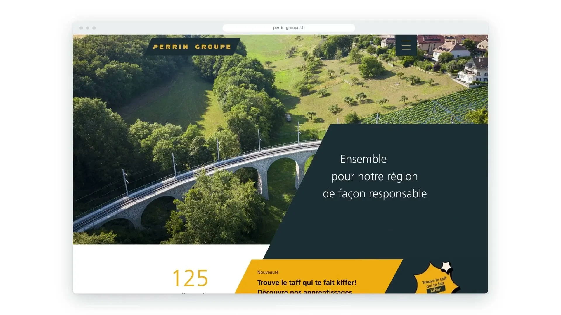 La page d'accueil qui s'assemble