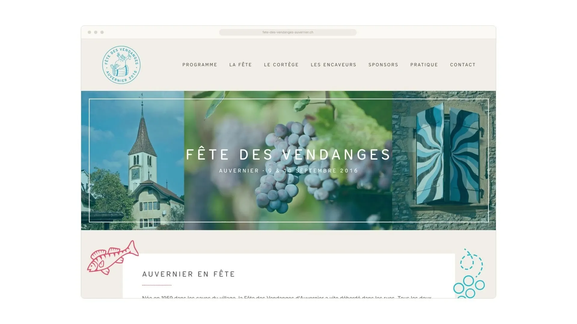 Défilement de la page d'accueil