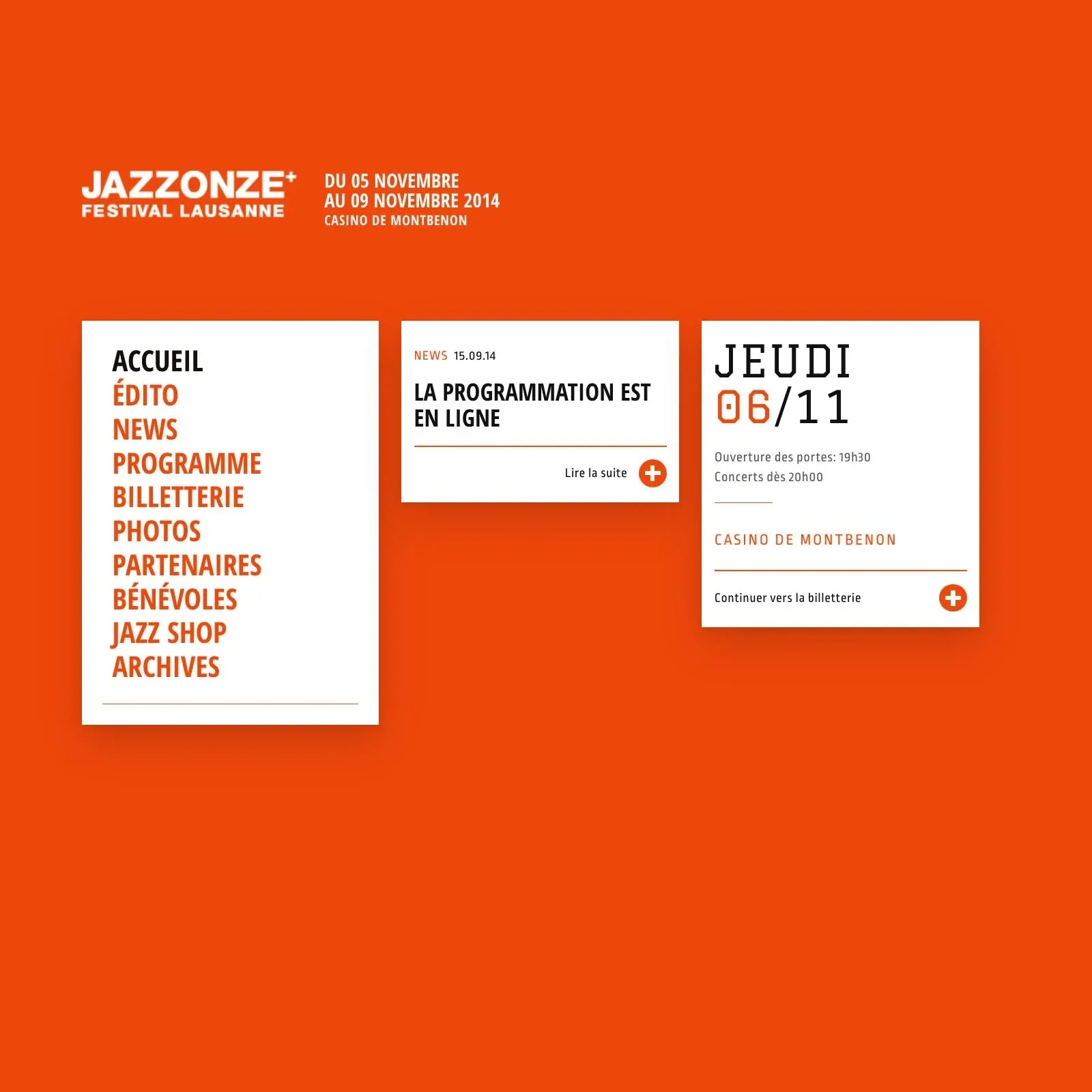 La page d'accueil passe d'une couleur d'édition à l'autre