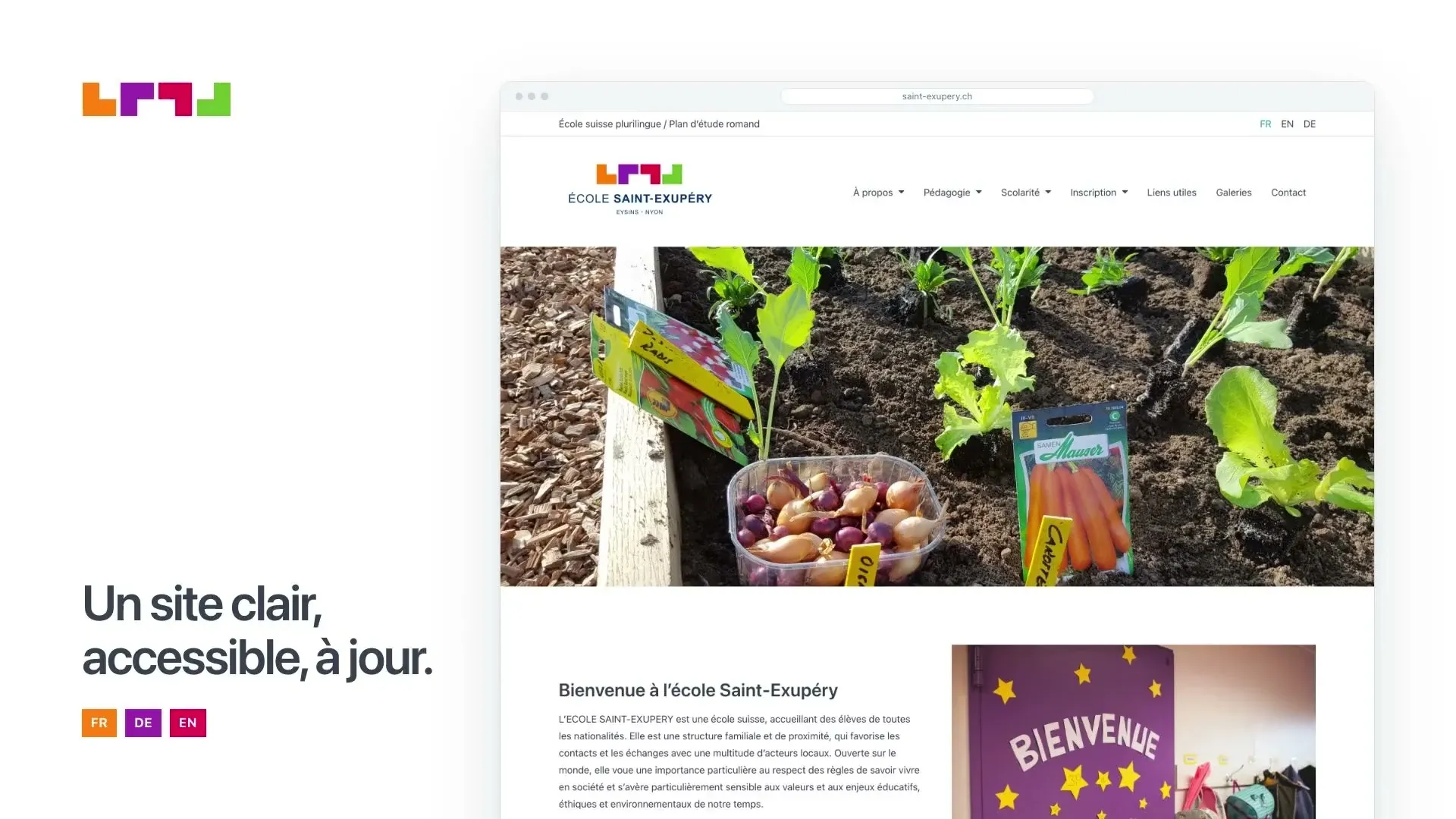Défilement de la page d'accueil
