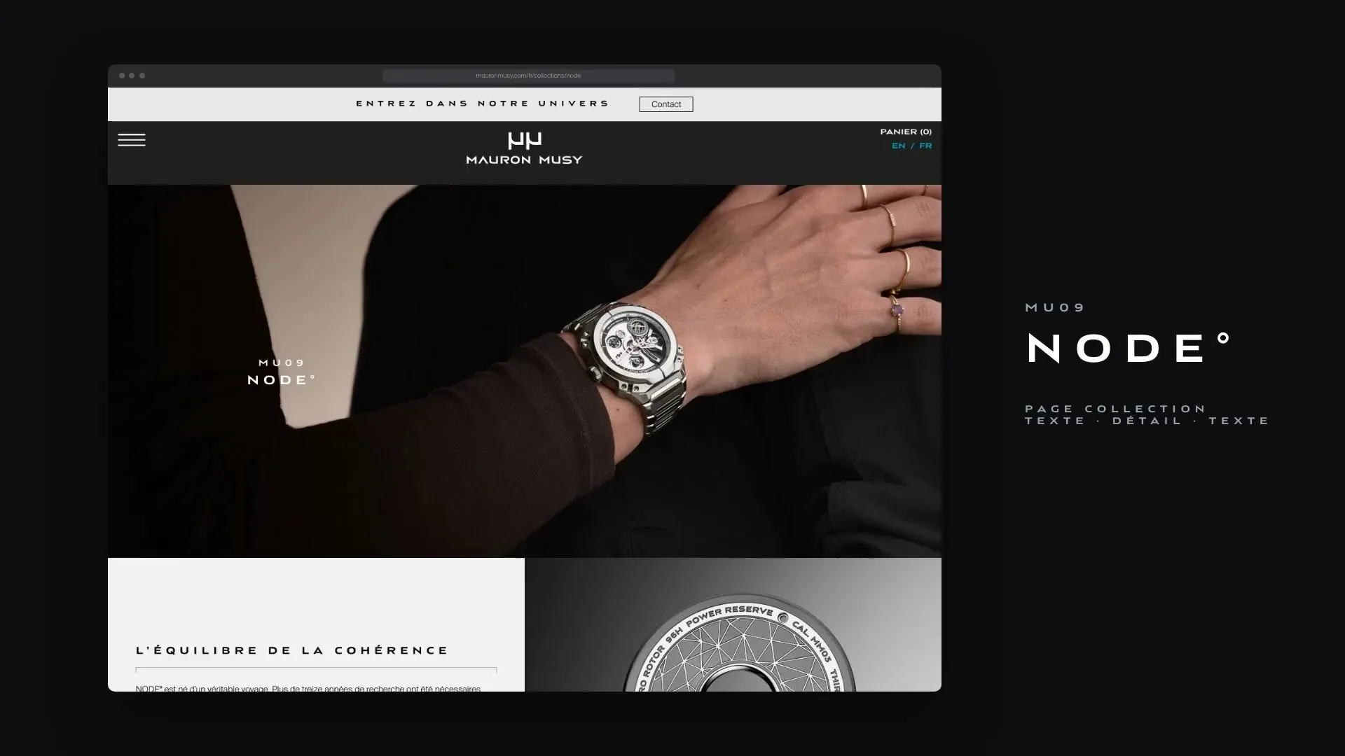 La page de la MU09 NODE°