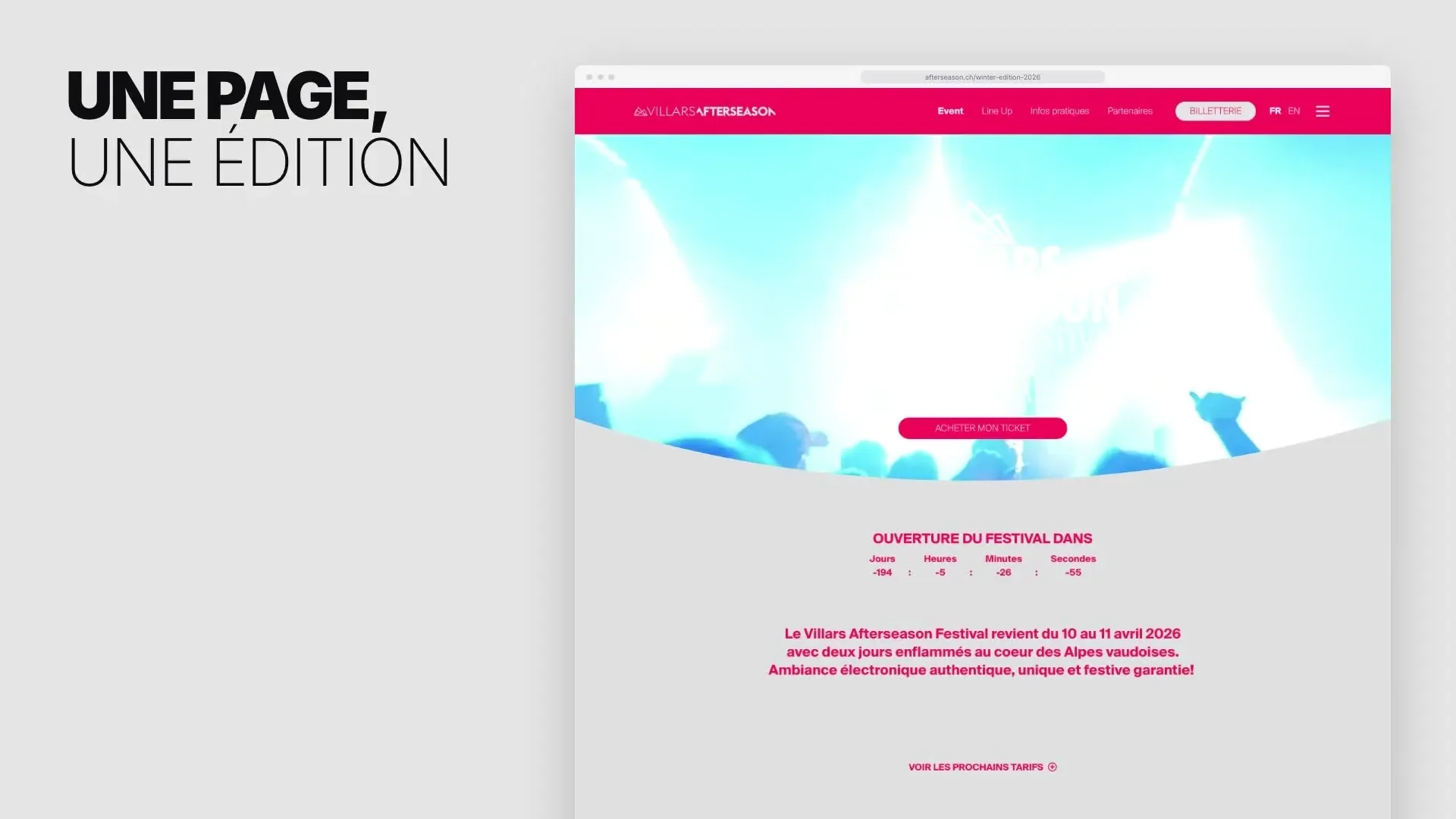 Défilement de la page d'une édition