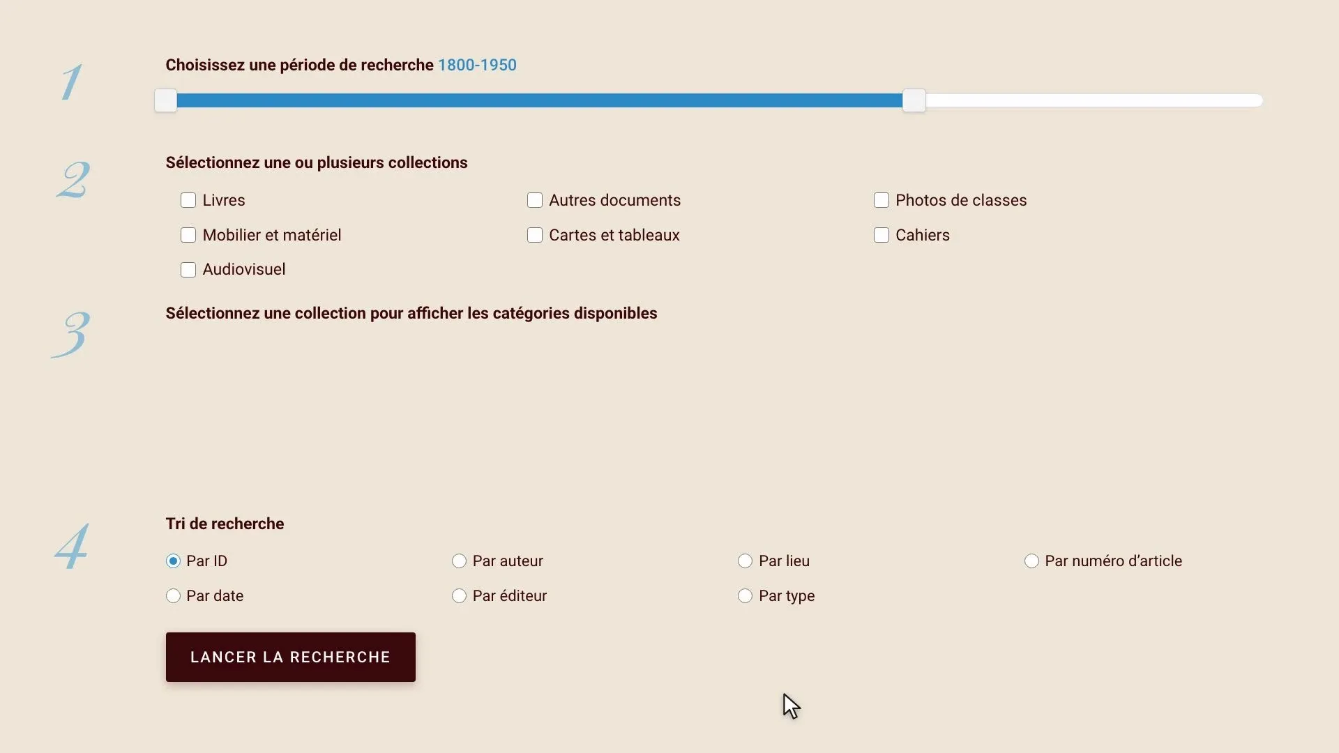 Une recherche dans les cahiers de sciences, de la période aux résultats