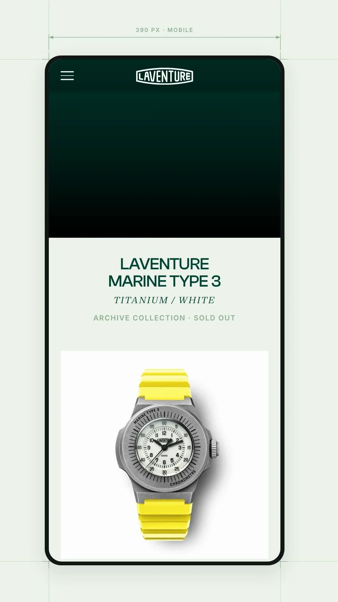 Une fiche produit sur mobile, jusqu’au dessin coté