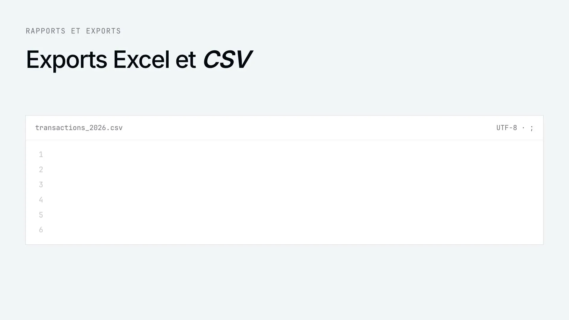 L'export en Excel et en CSV