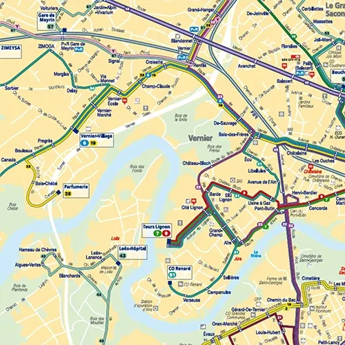 Plan d’un réseau de transports publics